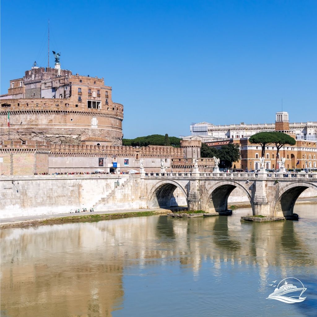 Italien Rom Engelsburg mit Tiber