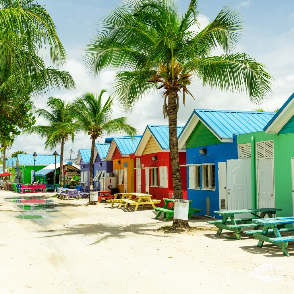 Karibik Barbados bunte Häuser