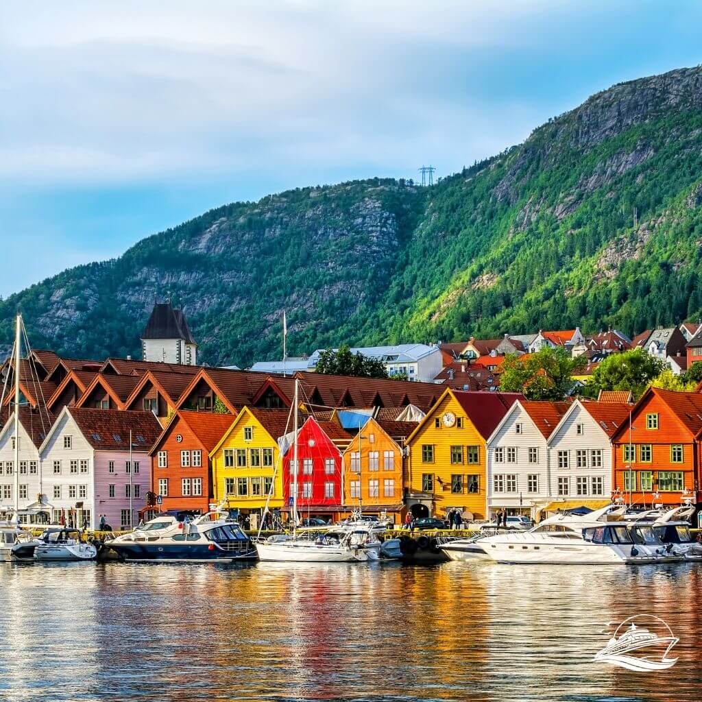 Nordeuropa Norwegen Bergen historische Häuser