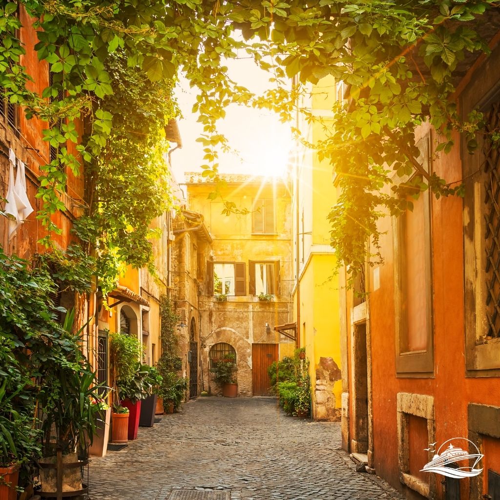 Italien Rom Old street in Trastevere