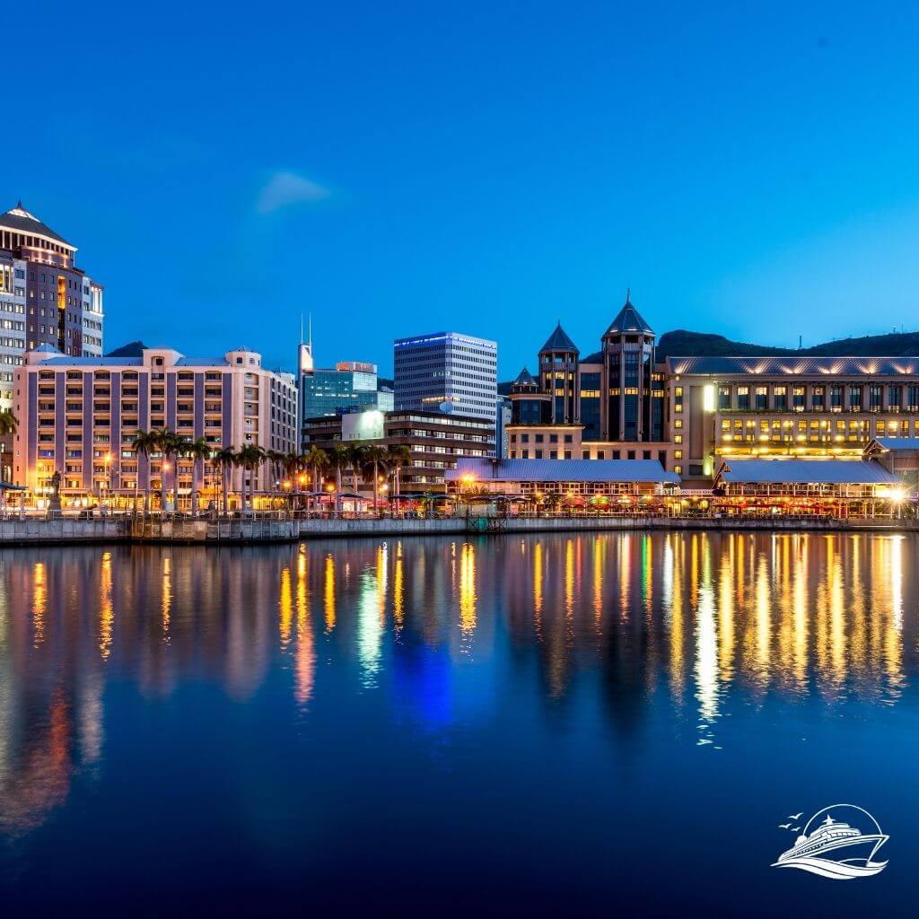 Mauritius Port Louis bei Nacht