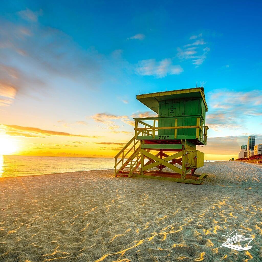 USA Miami South Beach im Sonnenaufgang